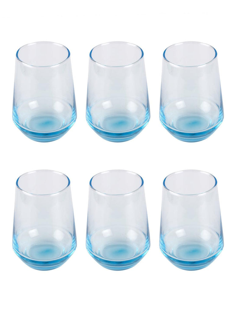 BarBox Stemless Wine Glasses -Shatterproof Glassware Homes Outdoor bar Glasses Dishwasher Safe Ideal for Cocktails & Scotch (Set of 6) - Bar Box