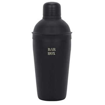 Bar Box Cocktail & Barware Tool Sets Cocktail Shaker,17 Oz Martini Shaker - Leak Proof, Drink Shaker Built-in Strainer,18/8 Stainless Steel Margarita Mixer, Bartender Kit Gifts by Bar Box (Black Matte)