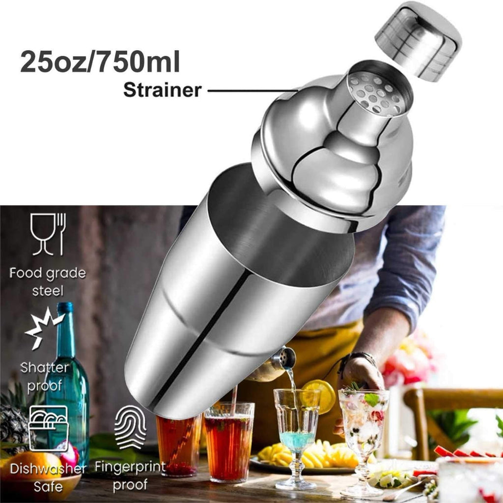 Bar Box Cocktail Shaker Set (Stainless Steel)