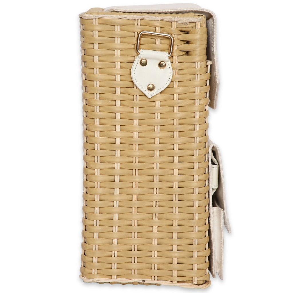 Bar Box Corsica Insulated Wine Basket with Wine Accessories | Picnic Basket | Corkscrew Opener | Bar Sets